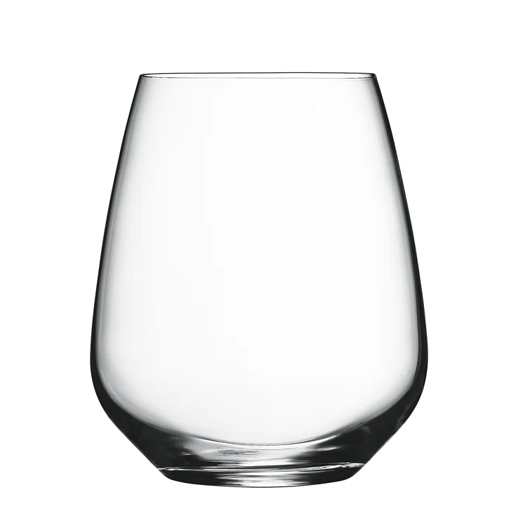 Luigi Bormioli Clear Lead-Free Crystal Stemless Wine Glasses, Set of 6