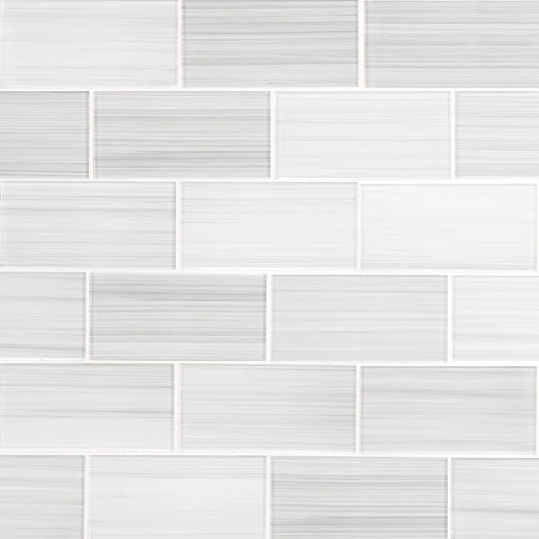 Premium Hand Painted 3" x 6" Straight Edge Glass Mosaic Subway Tile