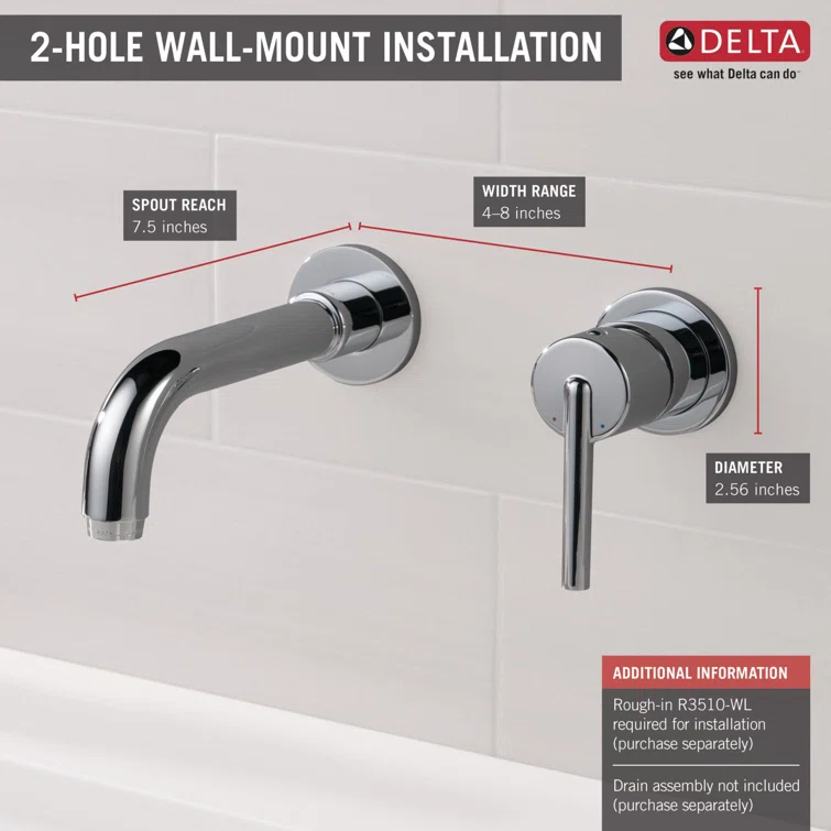 Trinsic Wall Mounted Bathroom Faucet