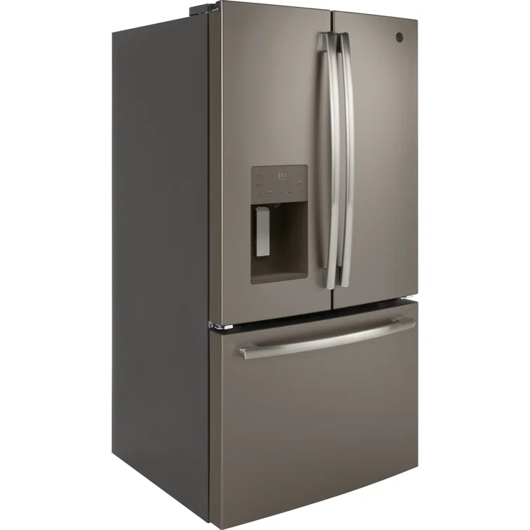GE Appliances GFE26JMMES GE Appliances 25.5 Cubic Feet Energy Star Smudge-Resistant French Door Refrigerator with Water and Ice Dispenser