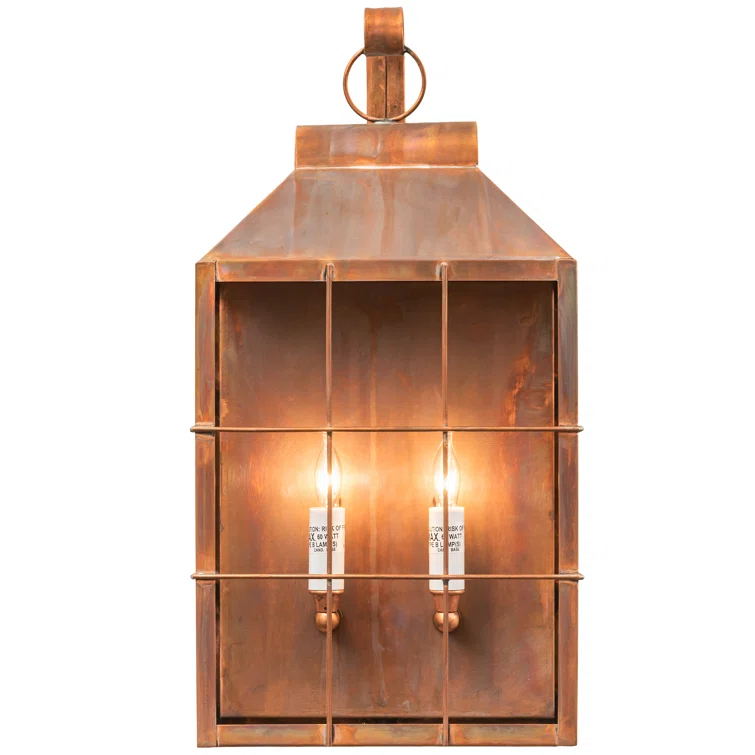 Meyda Lighting Rustic Lodge Copper Wall Light