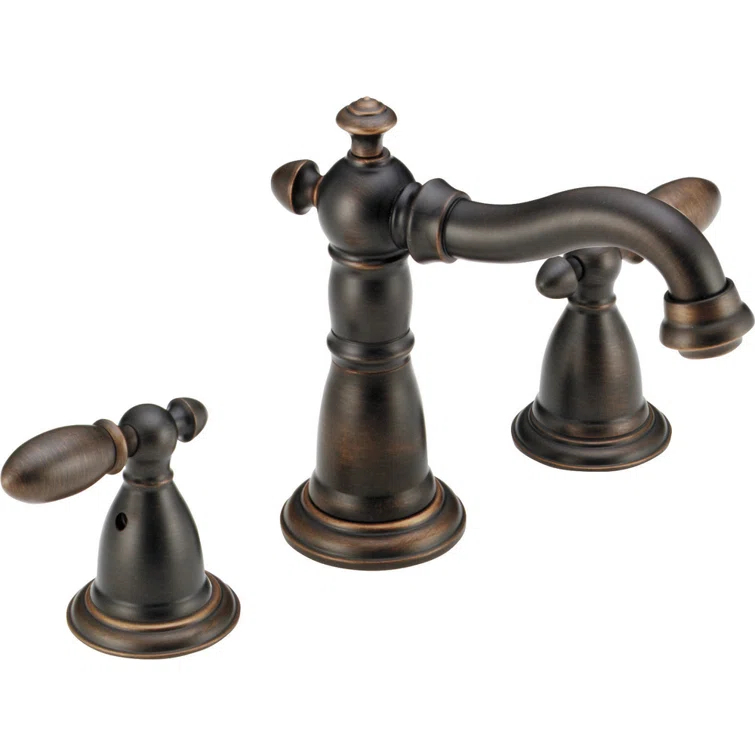 Victorian Widespread Bathroom Faucet with Drain Assembly