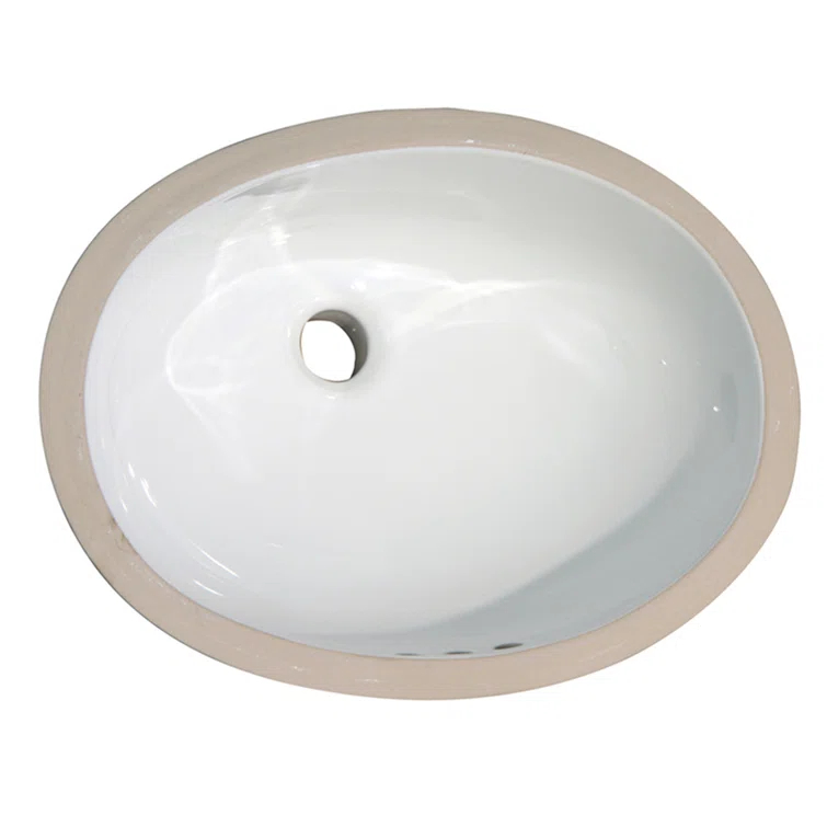 Barclay Rosa 500 16.38'' Vitreous China Oval Bathroom Sink with Overflow