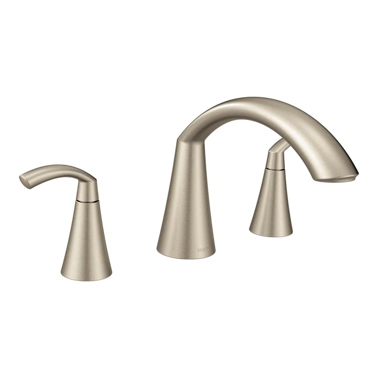 Moen Glyde Double Handle Deck Mounted Roman Tub Faucet Trim T373BN