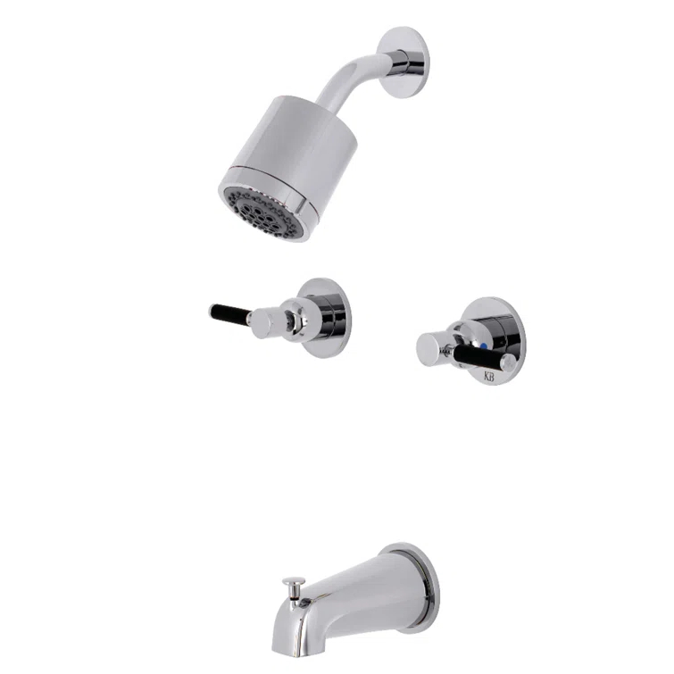 Kingston Brass Kaiser Double-Handle Tub and Shower Faucet