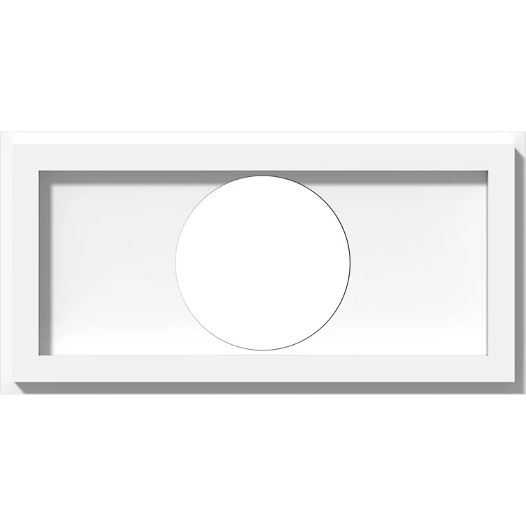 Ekena Millwork 32"W x 16"H x 7"ID x 11"C x 1"P Rectangle Architectural Grade PVC Contemporary Ceiling Medallion CMP12X6RE-04000