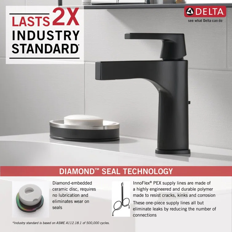 Zura Single Hole Bathroom Faucet with Drain Assembly