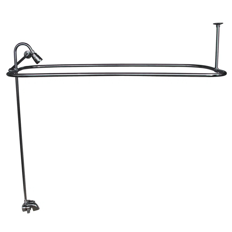 2 Handle Bathroom Clawfoot Tub Faucet with Diverter