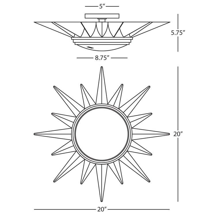 Cosmos Glass Flush Mount