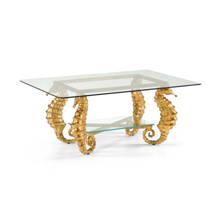 Seahorse Glass Top Coffee Table