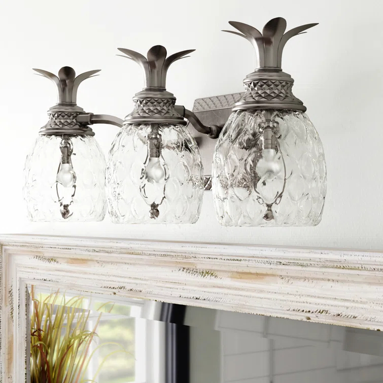 Plantation 3-Light Pineapple Bath Vanity Fixture