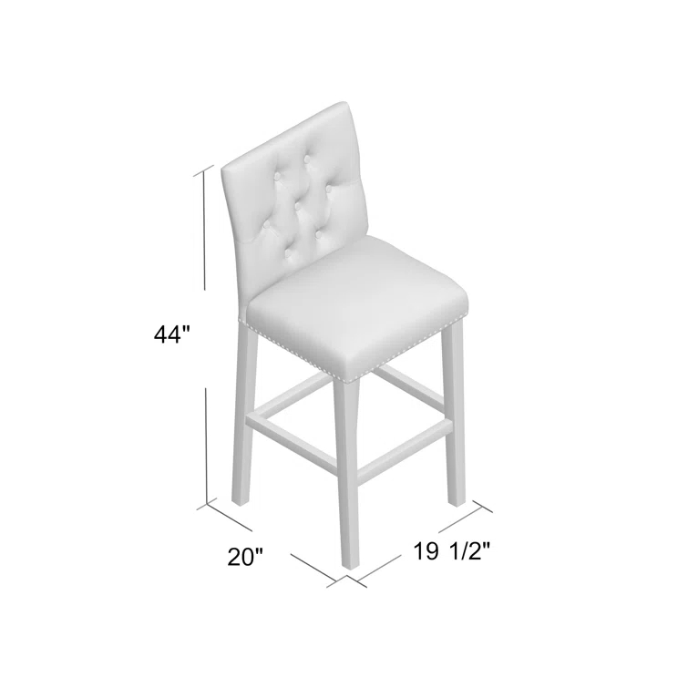 McLoud Upholstered Counter Stool with Solid Wood Frame