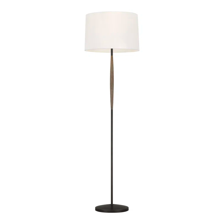 Ferrelli 61.625'' Weathered Oak Wood Traditional Floor Lamp