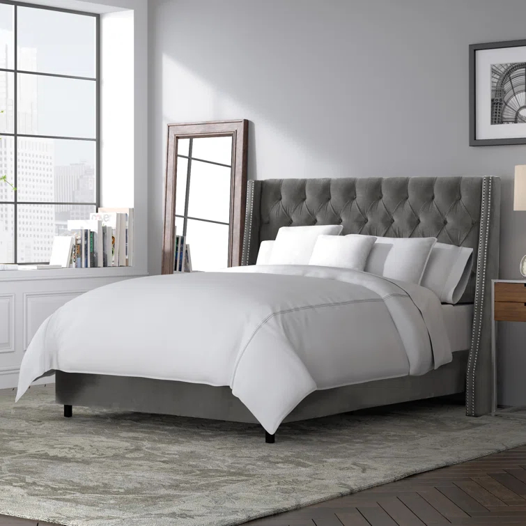 Annabel Upholstered Wingback Bed