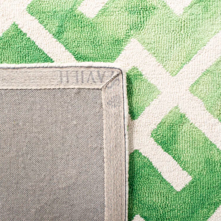 Bryauna Hand Tufted 80% Wool, 20% Cotton Geometric Rug