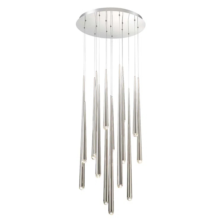 Modern Forms Cascade 15 - Light Polished Nickel LED Cluster Pendant