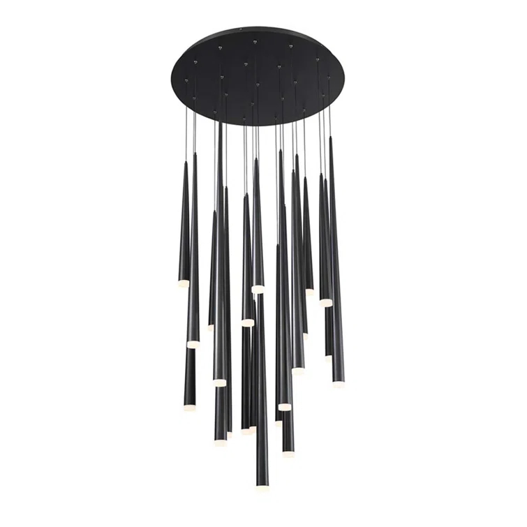 Cascade 21 - Light Polished Nickel LED Cluster Pendant