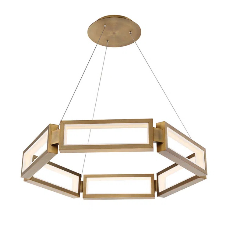 Modern Forms Mies 6 - Light Dimmable LED Geometric Chandelier