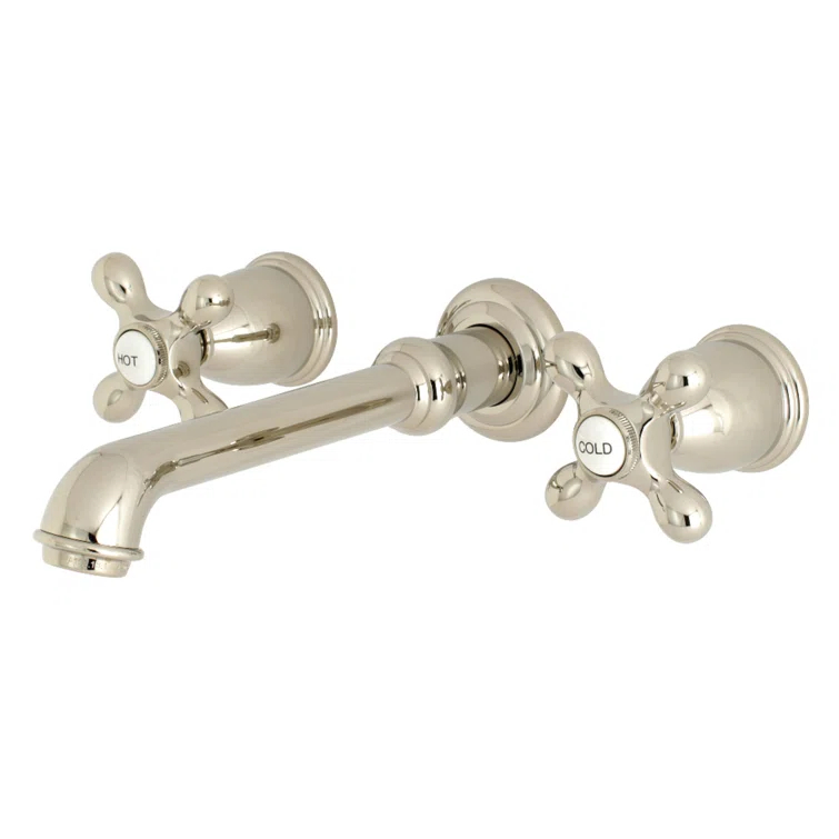 Kingston Brass English Country Two-Handle 3-Hole Wall Mount Bathroom Faucet