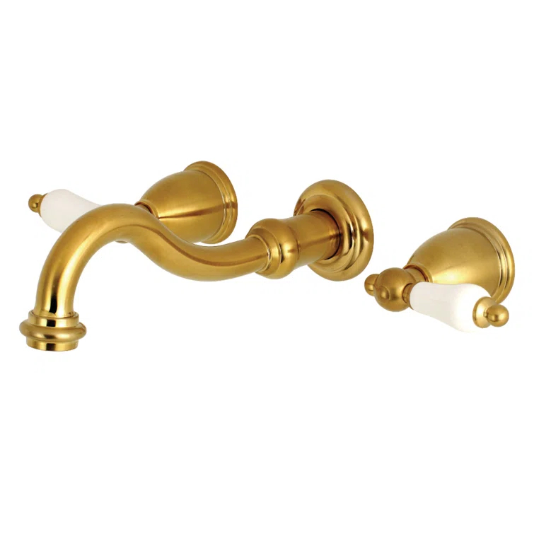 Kingston Brass Vintage Two-Handle 3-Hole Wall Mount Bathroom Faucet