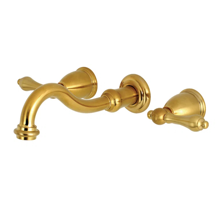 Kingston Brass Vintage Two-Handle 3-Hole Wall Mount Bathroom Faucet