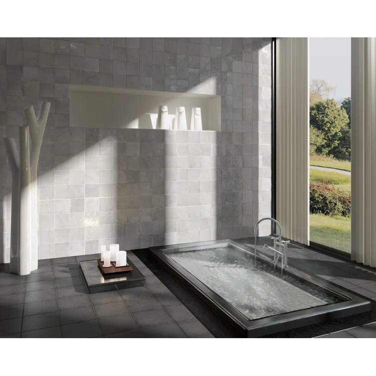 Cloe 5 in. x 5 in. Handmade-Look Ceramic Wall Glossy Subway Tile