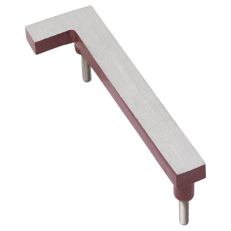 8 Inch Satin Nickel/Brick Red Two Tone Alumunim floating or flat Modern House Number 1