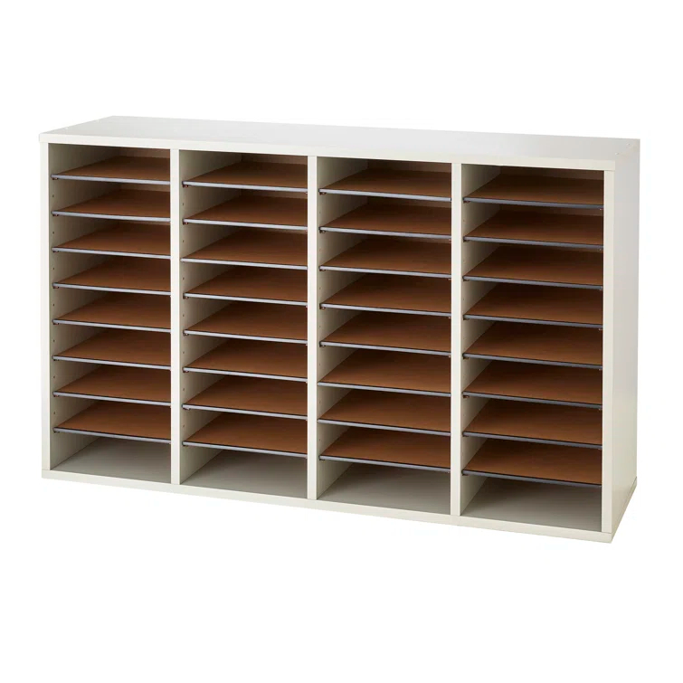 Safco® Adjustable Compartment Wood Literature Orga Literature Sorter