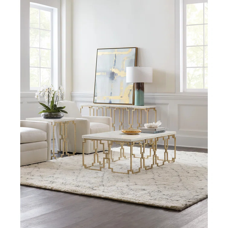 Evermore 3 - Piece Marble Top Living Room Table Set