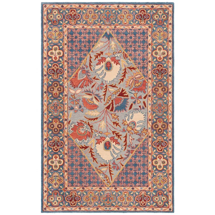 SAFAVIEH Antiquity Harland Oriental Area Rug, Blue/Red, 6' x 9'