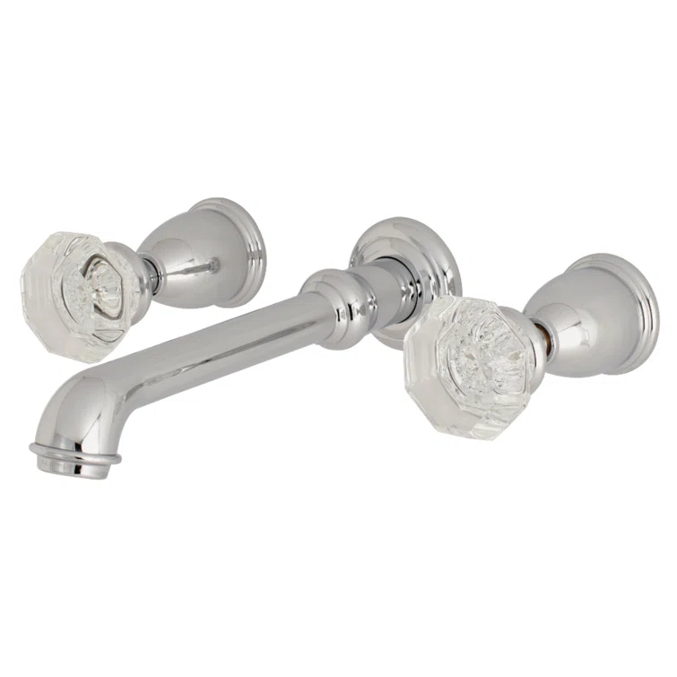 Kingston Brass Celebrity Two-Handle 3-Hole Wall Mount Bathroom Faucet | Wayfair
