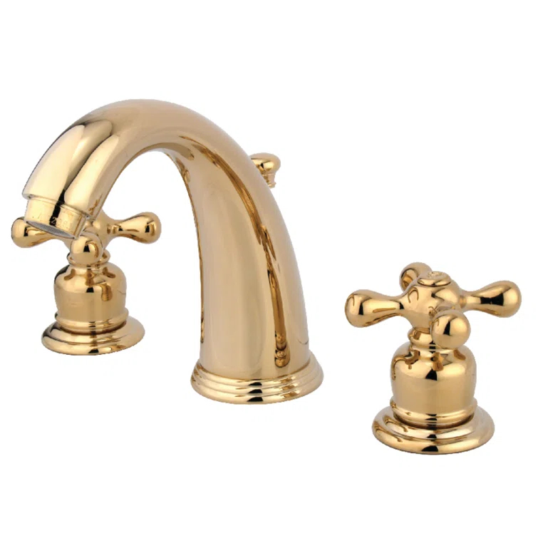 Kingston Brass Victorian Two-Handle 3-Hole Deck Mount Widespread Bathroom Faucet with Retail Pop-Up Drain