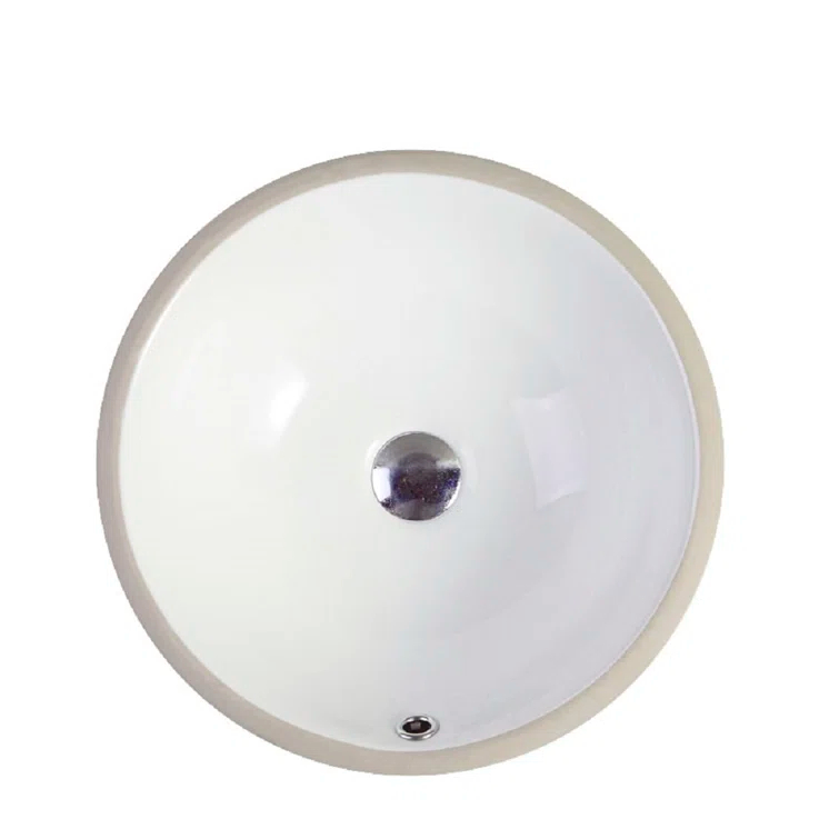 Safavieh Nerida 16.92'' White Ceramic Circular Bathroom Sink with Overflow