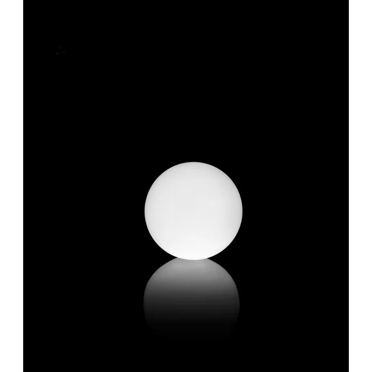 Jut Bubbles Matte Ice White Plug-In LED Outdoor Table Lamp