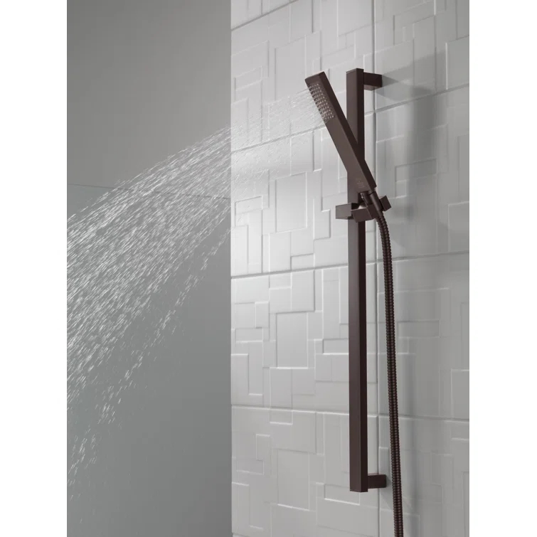 Vero Single Spray Hand Shower with Slide Bar, Handheld Shower Head, Slide Bar Hand Shower 1.75 GPM