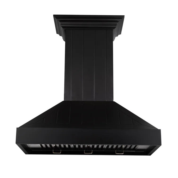 ZLINE 36 in. Wooden Convertible Vent Wall Mount Range Hood in Rustic Light Finish - Includes Motor (KPLL-36)