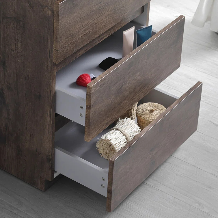 Lazzaro 24" Freestanding Modern Bathroom Vanity with Integrated Single Sink - Faucet Not Included