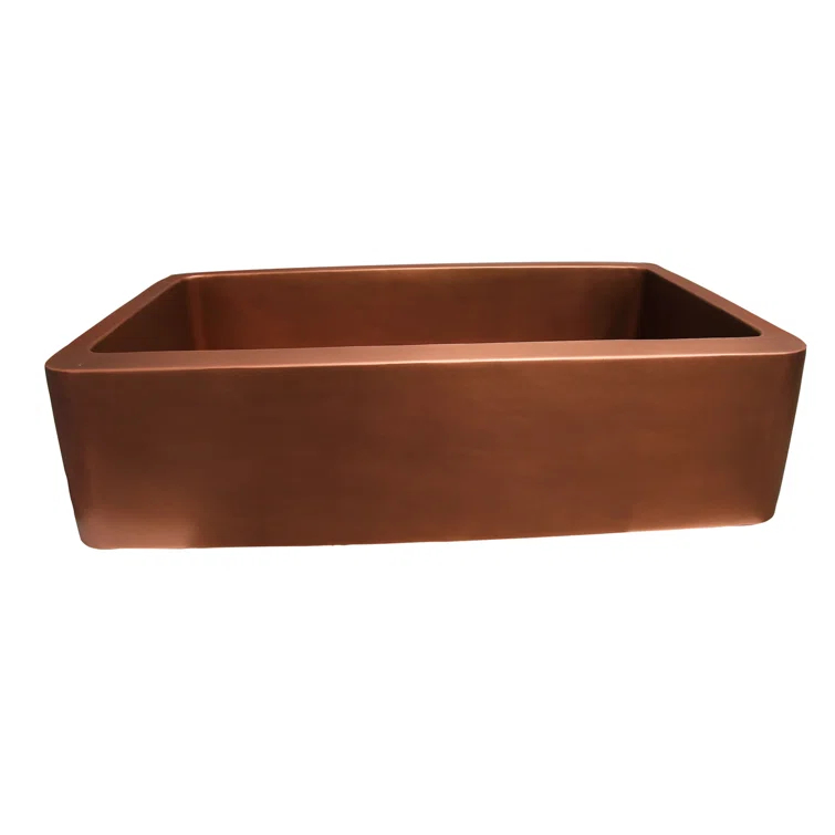 Barclay FSCSB3094-SAC Austin 25'' L Farmhouse / Apron Single Bowl Copper Kitchen Sink