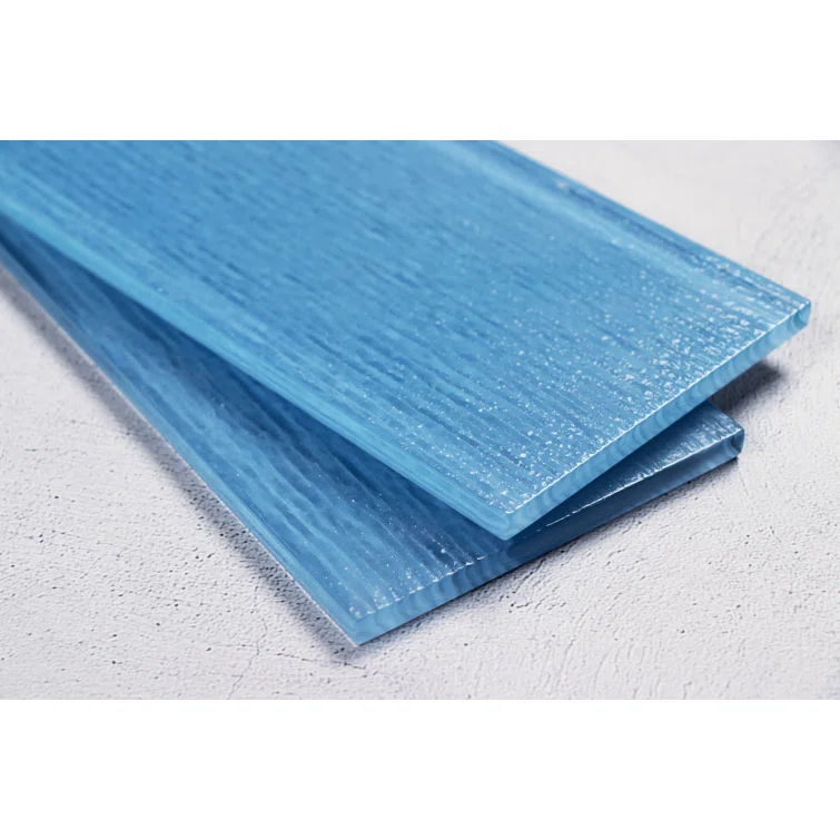 Premium Textured 4" x 12" Straight Edge Glass Subway Tile