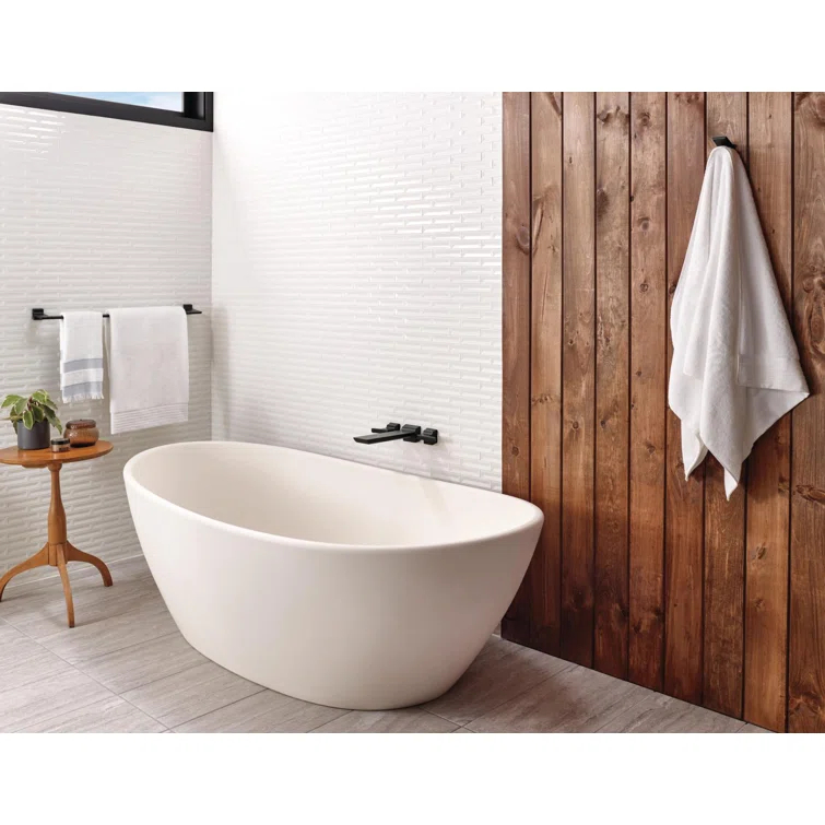 Pivotal Double Handle Wall Mounted Tub Filler Trim