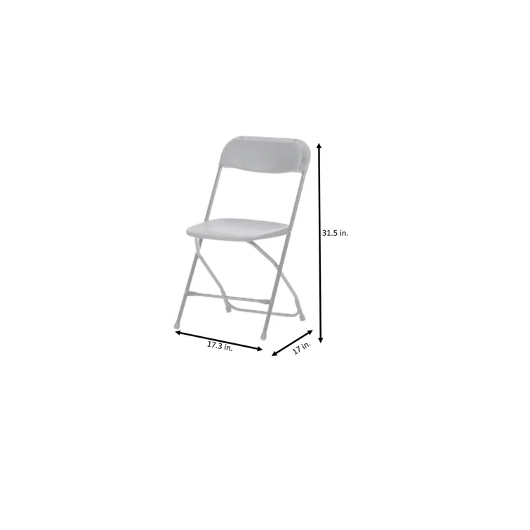 ZOWN Premium Commercial Plastic Stacking, Indoor/Outdoor Folding Chair