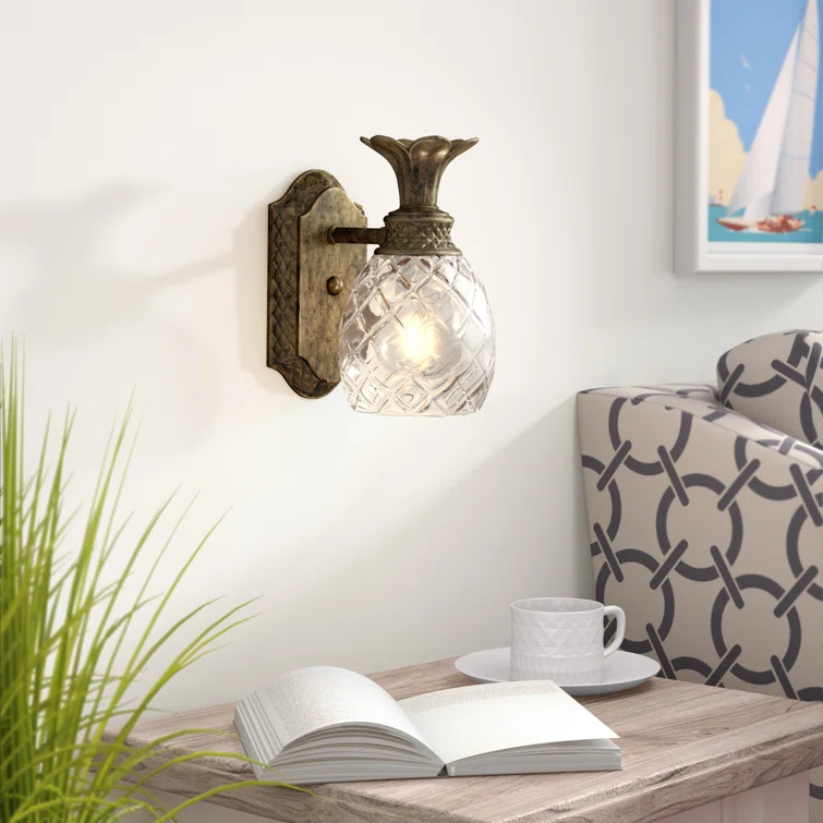 Plantation 1-Light Pineapple Accent Wall Sconce