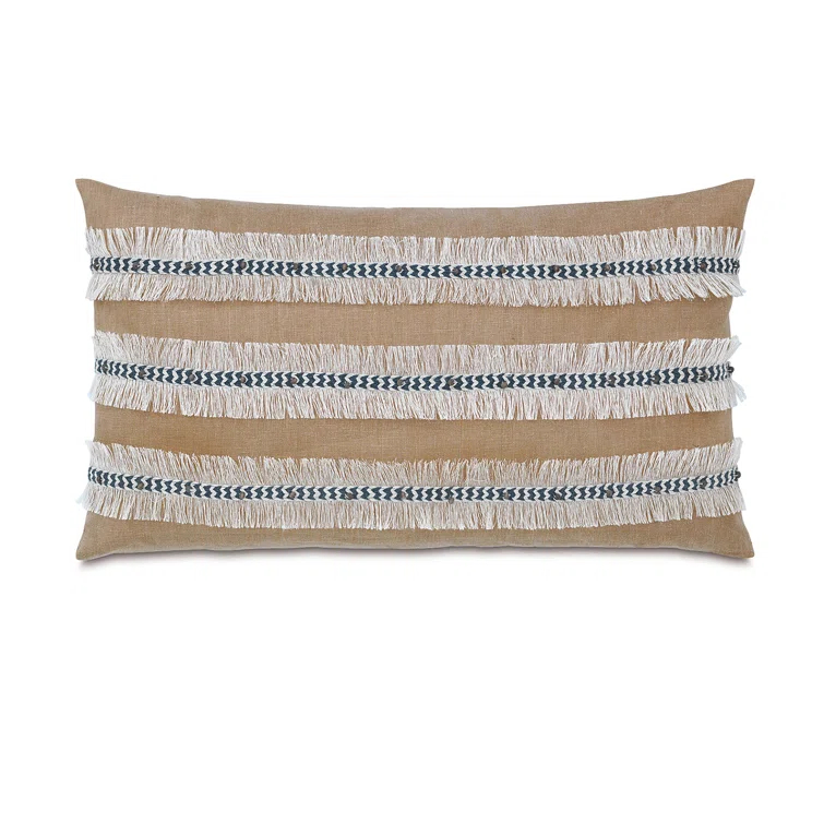 Eastern Accents Naya Fringed 100% Linen Throw Pillow
