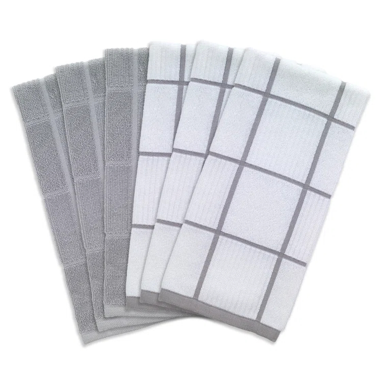T-fal Solid and Check Dish Cloth