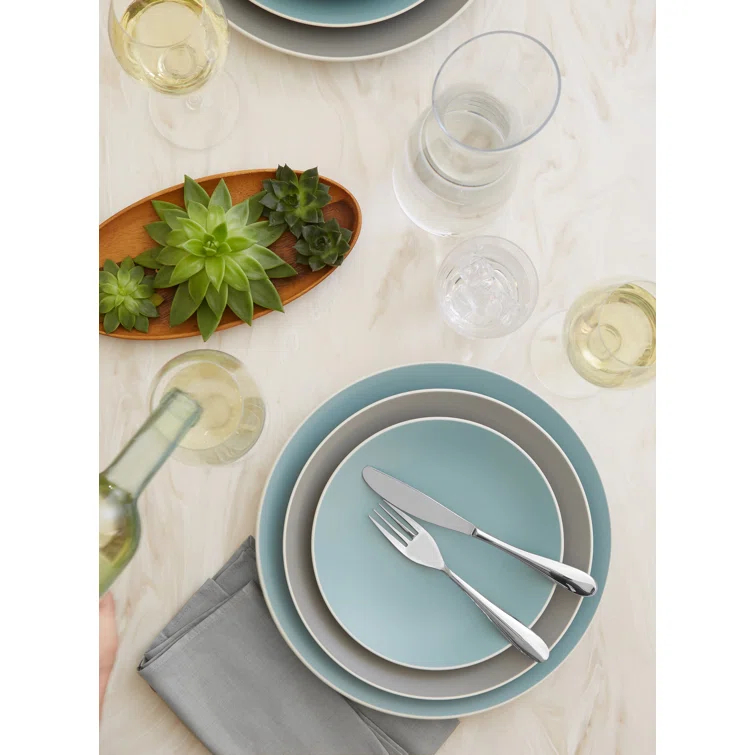 Chalk White Round Ceramic Platter, 13"