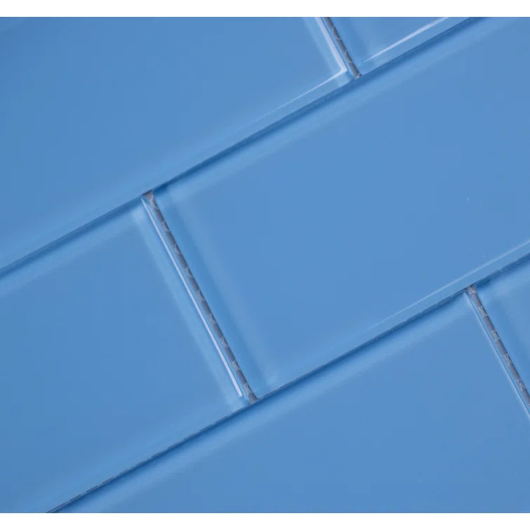 Premium 3" x 6" Straight Edge Glass Mosaic Subway Tile