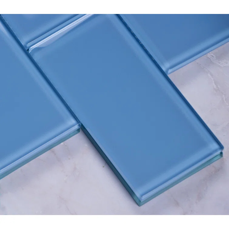 Premium 3" x 6" Straight Edge Glass Mosaic Subway Tile