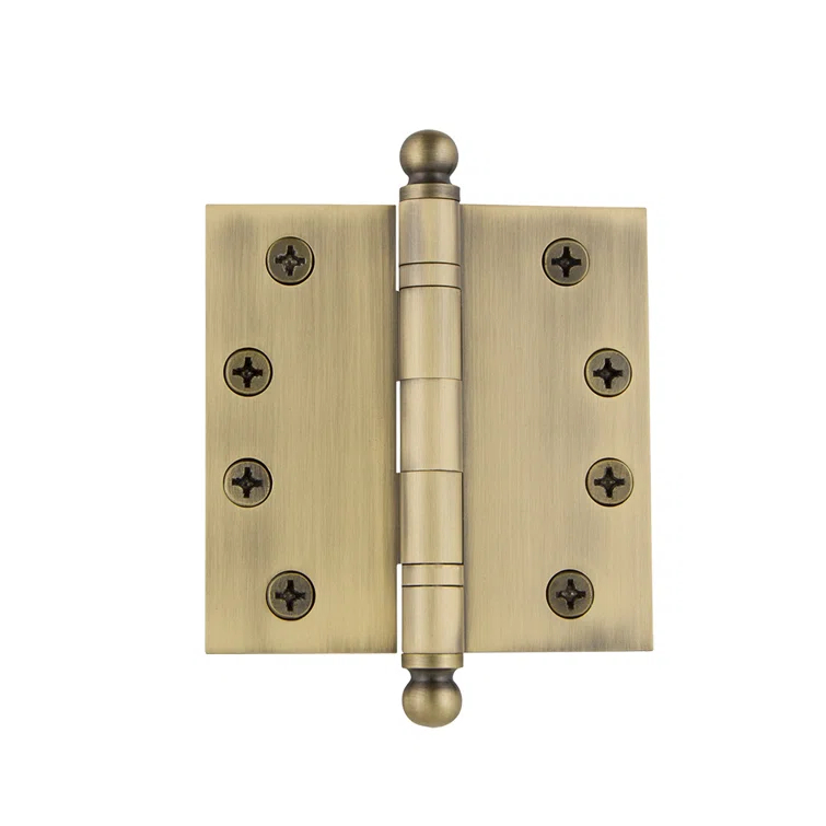 Nostalgic Warehouse 4" x 4" Ball Tip Heavy Duty Hinge with Square Corners