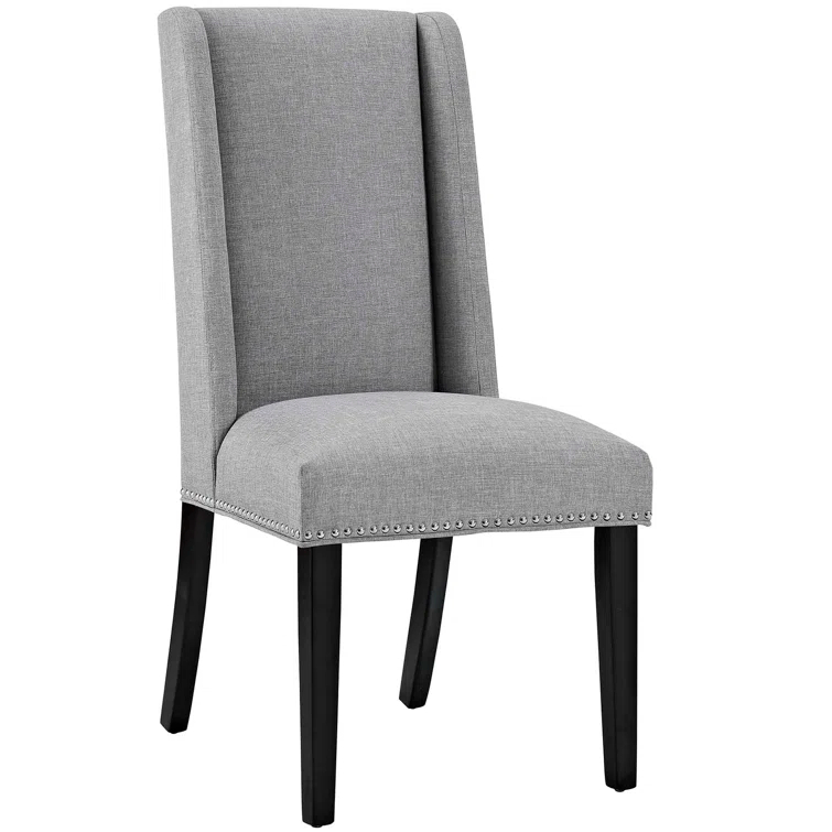 Modway Baron White Vinyl and Wood Frame Dining Chairs