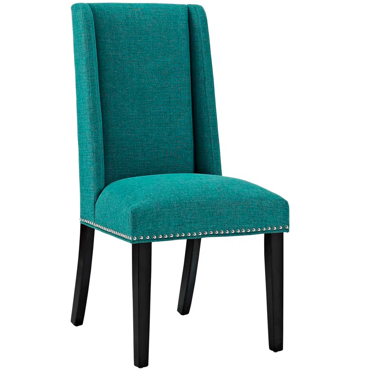 Modway Baron White Vinyl and Wood Frame Dining Chairs